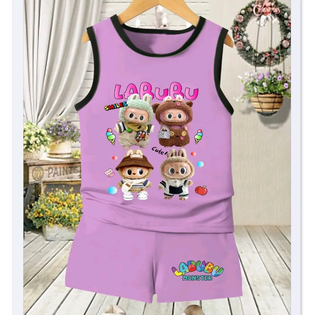 Setelan singlet anak laki laki & perempuan/ fashion anak terbaru lengan pendek umur 1-4 TH