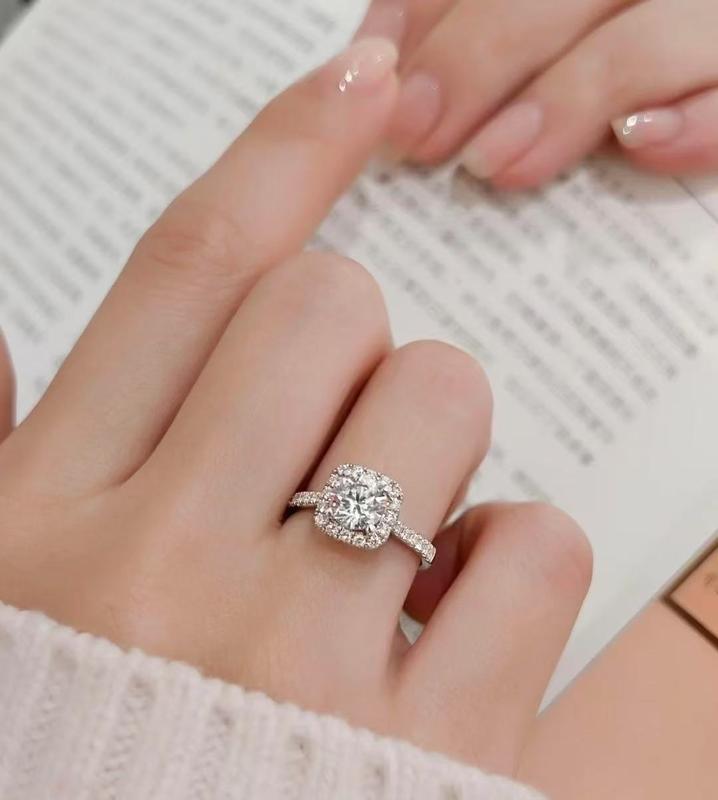 Nhẫn MẶT TÚI XÁCH thiết kế đính đá tiểu thư dịu dàng sang trọng cho nữ