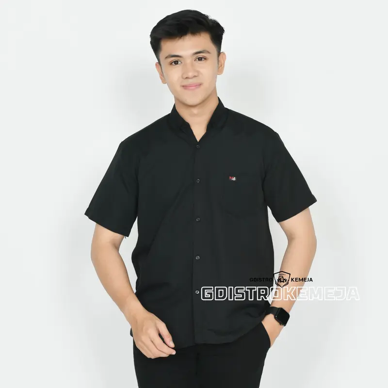 Kemeja coksu milo baju pria kemeja polos lengan pendek katun nyaman 1