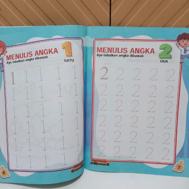Buku Anak Tk Dan Paud Mengenal & Menulis Angka Full Colour Uk 26 x 19 Cm Kertas Hvs Bersih 32 Halaman Bergambar Panduan Orang Tua Dan Guru - Books 2