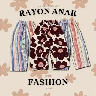 Celana Kulot Rayon Anak-Anak Motif Random 6 Pcs - Harga 100K -  Fashion Wanita