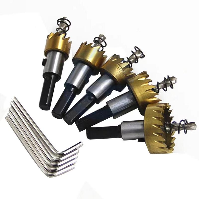 Product Introduction of 5pcs HSS Drill Bit Hole Saw Tooth Set Stainless Steel Metal Alloy Cutter 16-30mm 40