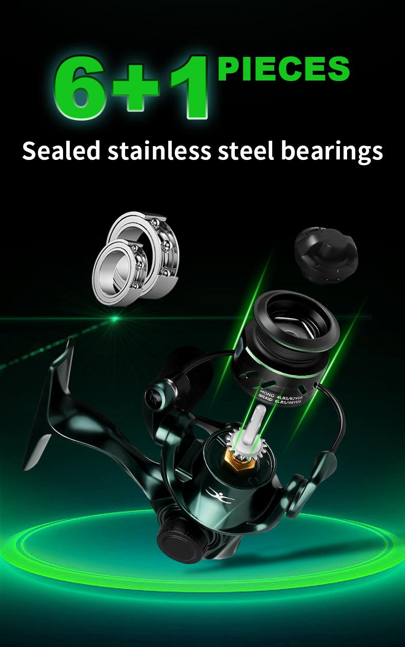 Cadence EIves Mini Spinning Reel, 123g Ringan ultralight , Bearing 6+1BB, Brek 3kg, Nisbah 5.2:1, Kekili Mikro Mesin Tepat, Design Khas Ikan Lure Toman/Kelah/Bass, Sesuai Memancing Sungai Jernih