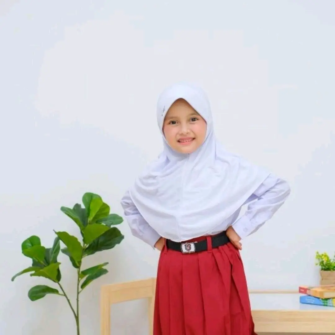Kerudung Anak Sekolah Instan Serut // Jilbab TK SD SMP SMA