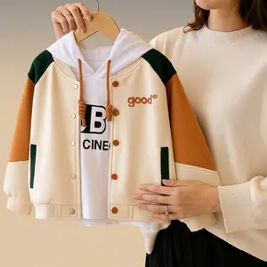 Jaket Hoodie Anak Cowok Cewek Kekinian usia 1 - 18 Tahun Jaket Sweater Hoodie Anak Laki-laki Perempuan kombinasi Warna Cream Hijau Oren Hitam Unisex Bayi Balita Anak Remaja
