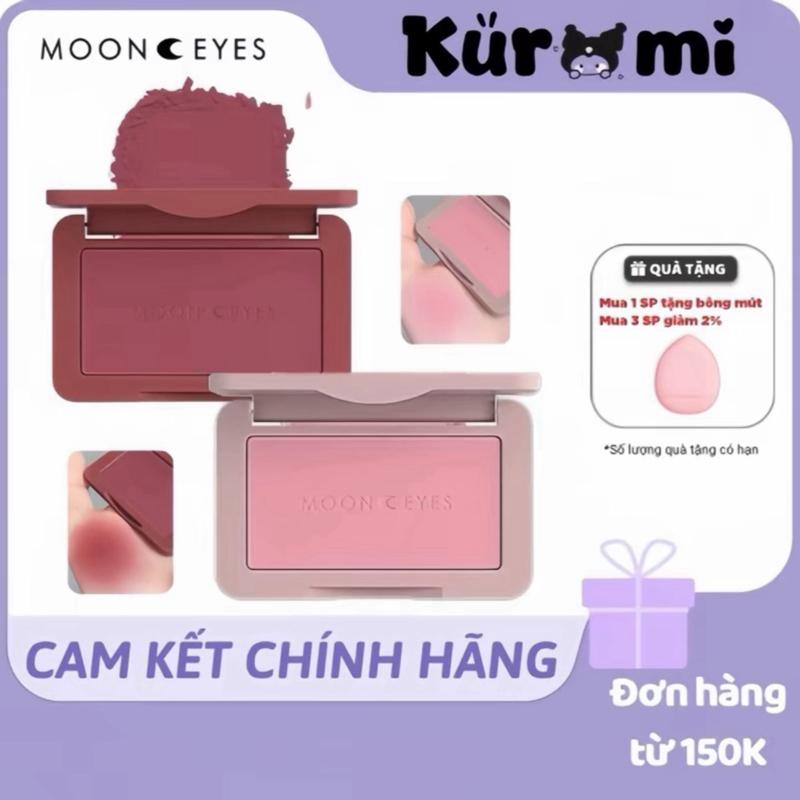 MOON EYES Phấn Má Hồng Moon Eyes 60 Màu Đơn Sắc Mịn Lì Tự Nhiên Matte Blush Dạng Bột má hồng mooneyes pn005 Tự Nhiên Lâu Trôi 6.5g