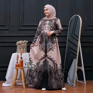 NEW MOTIF GAMIS BATIK SAJA MURAH PEKALONGAN BUSUI KATUN POLI Casual Standar Wanita Dress Baju Panjang Seragam Bumil Lembut Muslim Nyaman Syari Dewasa Kombinasi Formal