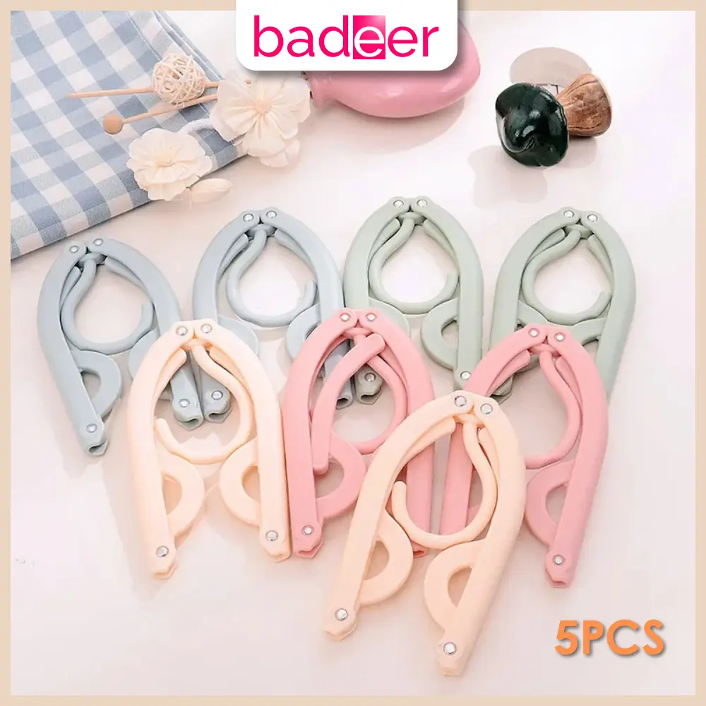 5PCS Gantungan Baju Hanger Lipat Portable Gantungan Jemuran Baju Travel Foldable