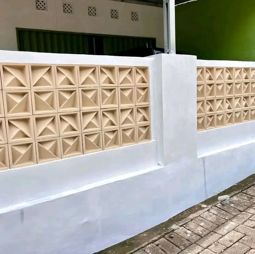 PAKET A ISI 100PCS  roster putih motif belimbing. roster beton minimalis