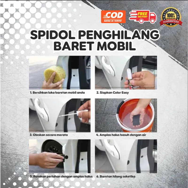 Cat / Tipp Ex Ajaib Color Easy Cat / Spidol Penghilang Baret Lecet Gores Bodi Mobil atau Motor 2