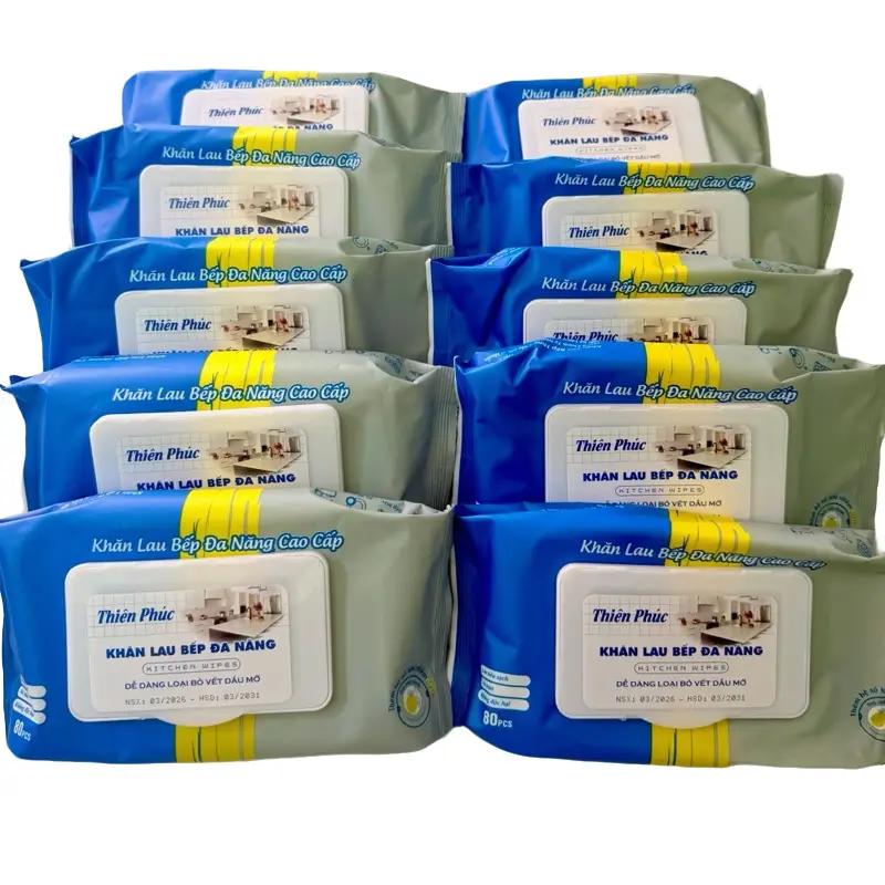 10 Gói Khăn giấy lau bếp THIÊN PHÚC dễ dàng loại bỏ vết dầu mỡ