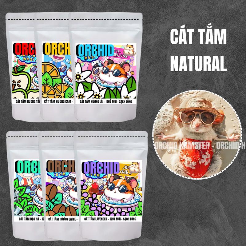  Cát Tắm Hamster Orchid Cao Cấp Natural Kháng Khuẩn - Mượt Lông Cho Hamster Và Thú Nhỏ 