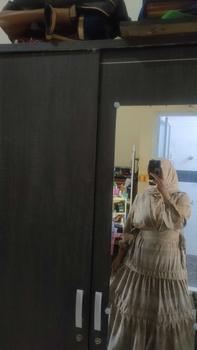 Product Review of Joley Cloth - Khalila Dress Lionel Richie Outfit Simple Mewah  Kekinian Allsize Busui Gamis Pesta Muslim Wanita Lembut Wudhu Katun Panjang Motif Maxi from F**a m**e 1