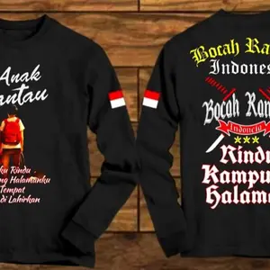 Kaos anak rantau lengan panjang Katun Fashion