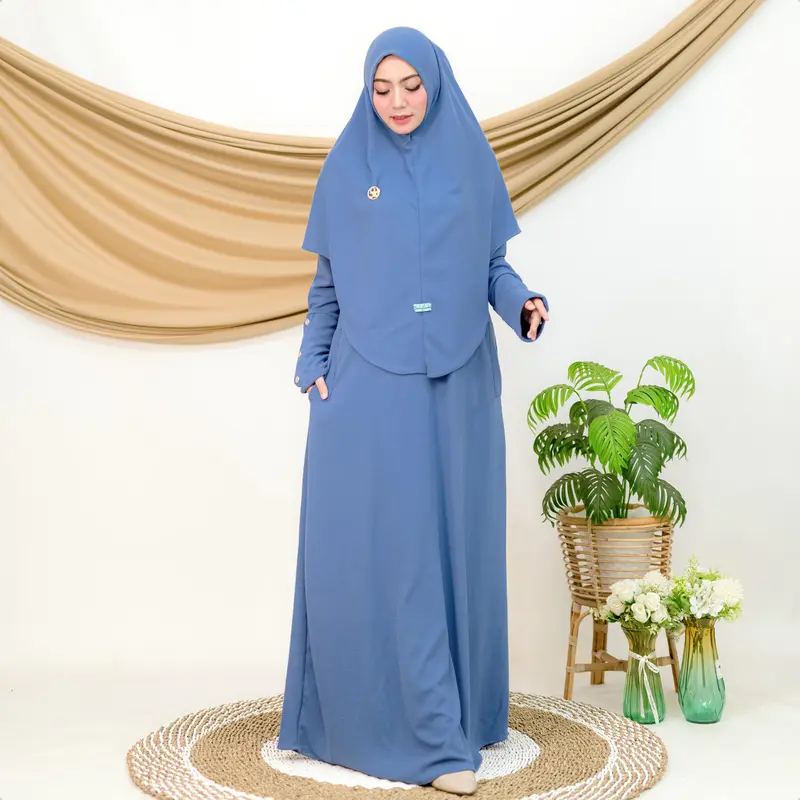 Soraya Gamis Set Hijab Bahan Knit Premium Elegant Tidak Nerawang Dan Anti Panas 2