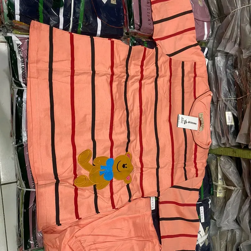 cp delilan standar  baju tidur wanita pendek tangan panjang kaki piyama tidur wanita Setelan 3