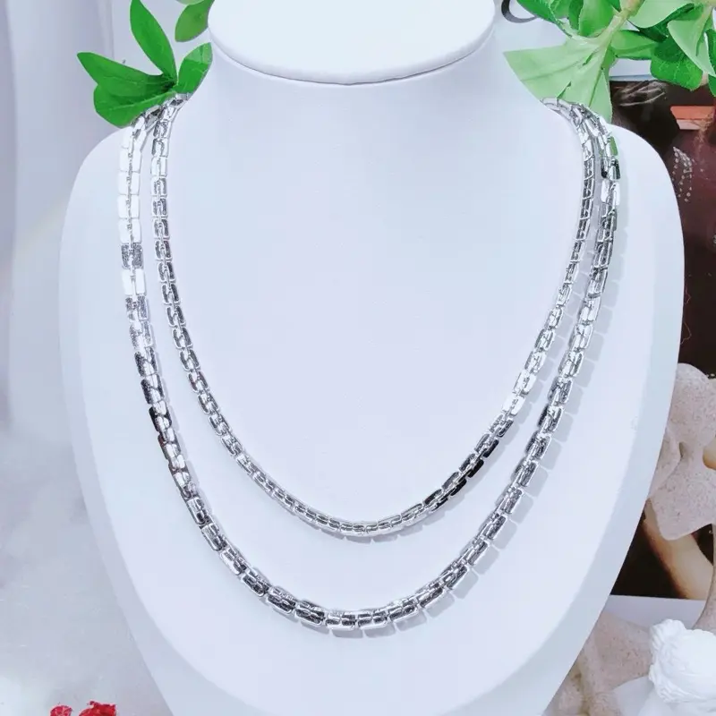 Dây truyền inox xoắn vuông, đủ 2 size 2 độ dài khác nhau, chất liệu inox không dị ứng- không bay màu, dành cho nữ