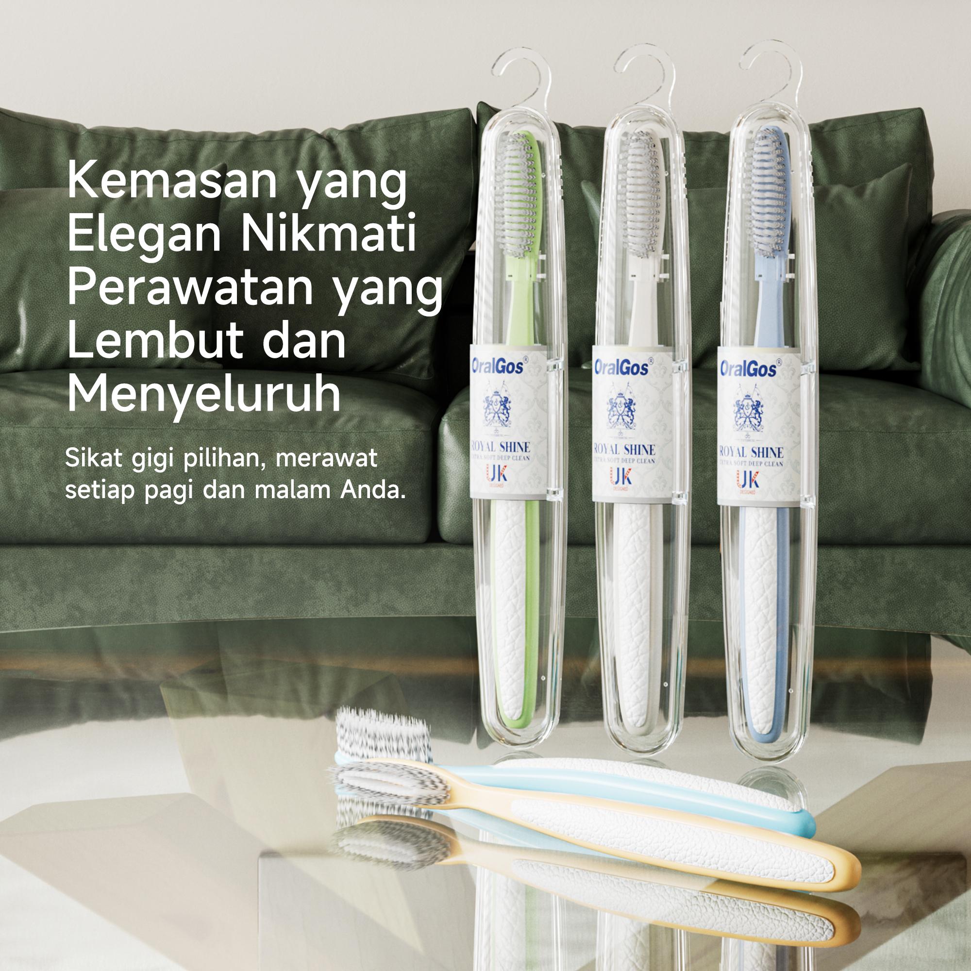 Sikat Gigi Dengan Kepala Panjang dan Lebar Ideal untuk Bepergian Pembersihan Cepat Lembut Seperti Kapas untuk Melindungi Gusi  toothbrush sikat gigi travel kit
