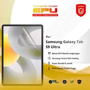 UniGet BIO-HYDRO EPU Hydrogel Pelindung Layar for Samsung Galaxy Tab S9 Ultra Kualitas Tingi Protection Film Jernih Kristal Super Slim Fingerprint Compatible Self Healing