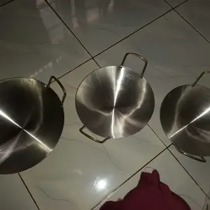 [SAMBUT AWAL TAHUN DAPAT 3 WAJAN] Texania Wajan Kuali Stainless Anti Lengket Mudah Dibersihkan Awet - Wajan Resto - 3 Ukuran 22cm 24cm 28cm