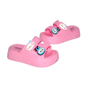 Sandal Wedges Anak Perempuan Ban Dua Labububu - Fashion Karet Kaki Motif Cantik