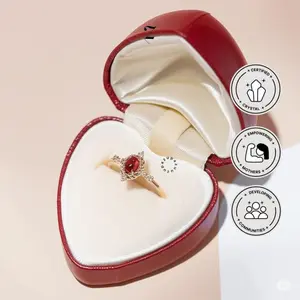 (SPECIAL LIVE) - Madagascar Ember Ruby Copper Ring Crystal Cincin