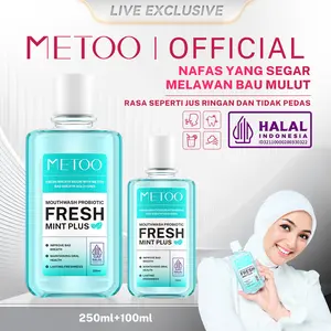 [Live Exclusive] 1Set MeToo Mouthwash / Fresh Mint / Lemon Whitening / Obat Kumur Probiotik / Nafas segar / Pemutih gigi 250ml+100ml / obat kumur karang gigi / pembersih gigi / menghilangkan bau mulut Membersihkan Perawatan / non-alkohol