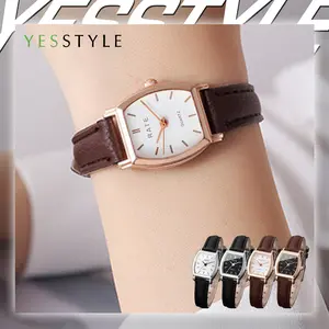Yesstyle Jam Tangan Wanita Kecil PU Classic Elegan Jam Tangan Analog Cewek Fashion