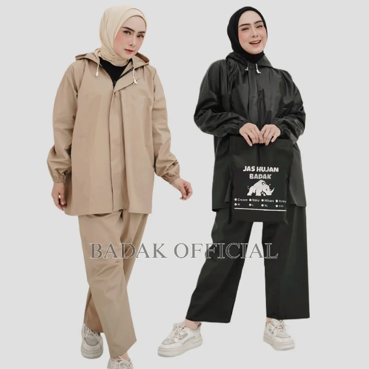 [BELI 1 DAPAT 2] JAS HUJAN RAINCOAT MURAH Pria Wanita Setelan Baju Celana Anti Rembes By BADAK Air Outdoor