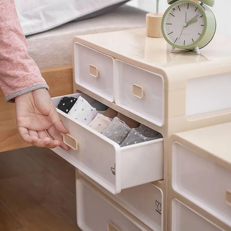 Greenland Lemari Storage Penyimpanan Serbaguna Pakaian Dalam Kaos Kaki Buku Mainan Kosmetik Storage Box Laci Susun Storage Cabinet Plastik HLB401 3