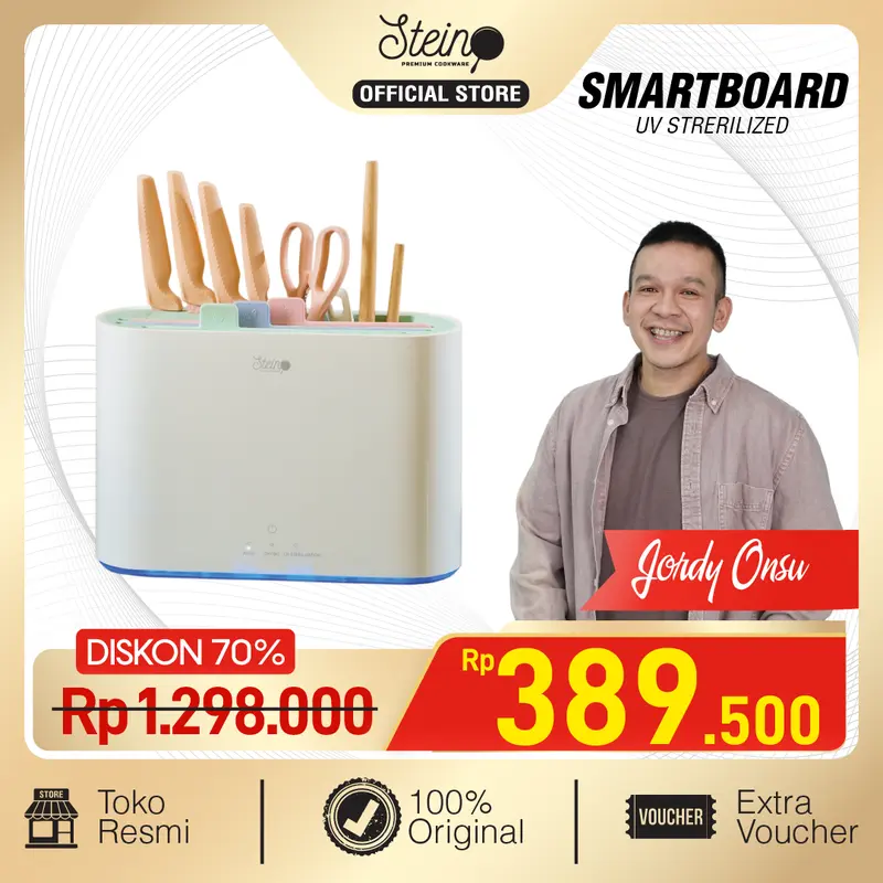 [EXCLUSIVE JORDI ONSU] STEIN Smartboard with UV Sterilizer | Alat Masak Talenan Cutting Board Sterilizer 0