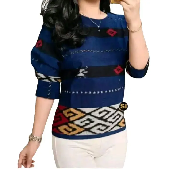 Baju tenun jepara blus+kain tenun jepara+pakaianwanita Katun Atasan Cewek Pendek