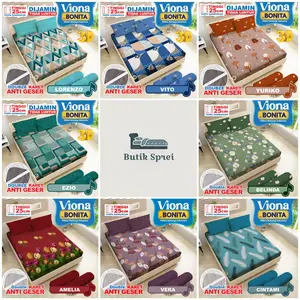 VIONA BY BONITA Sprei QUEEN Size 160x200 Tinggi 25cm (Double Karet)