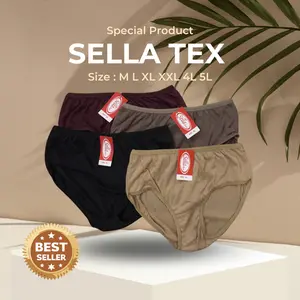Celana Dalam Wanita Lusinan CD SellaTex / Dazla Celana Dalam Perempuan Remaja Dewasa Warna Gelap Katun Cewek Lembut Nyaman