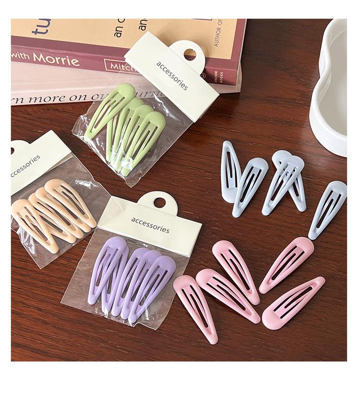 Product Introduction of Kẹp BB, Bộ 5 Chiếc, Màu Pastel Dễ Thương, Kẹp Tóc Mái, Kẹp Tóc, Hình Giọt Nước, Kẹp Tóc, Thời Trang, Dành Cho Trẻ Em Và Bé Gái, Phụ Kiện Tóc, Đồ Cài Tóc 6