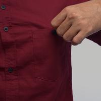 Gambar PAKAJI Kemeja Pria Kerah Sanghai Koko Lengan Pendek Polos Maroon 1043 - M dari PAKAJI OFFICIAL Kota Tangerang Selatan 4 Tokopedia