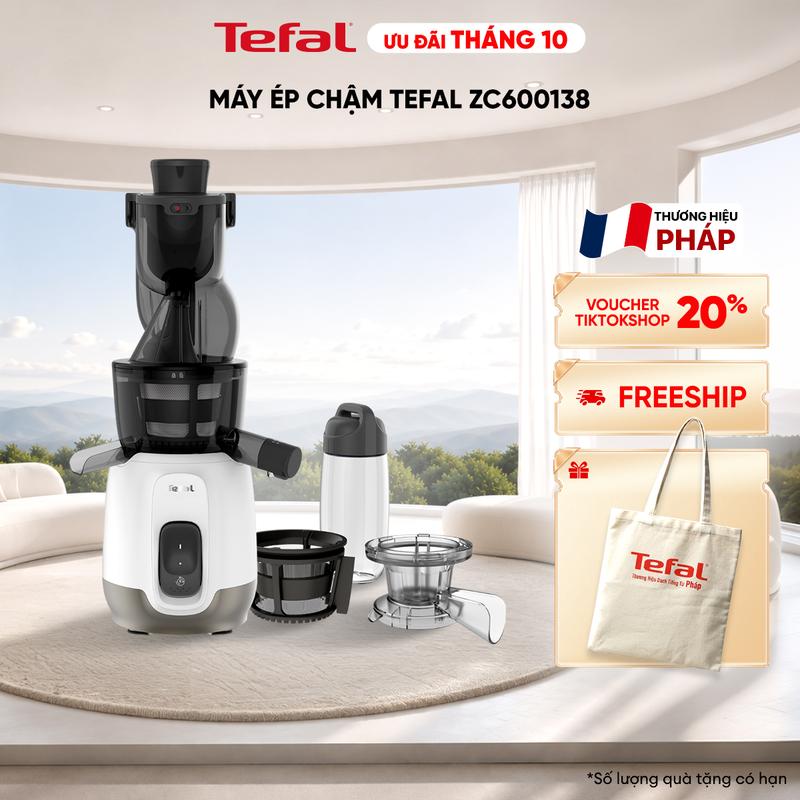 Máy ép chậm Tefal ZC600138 - Công suất 200W - Ép nguyên quả