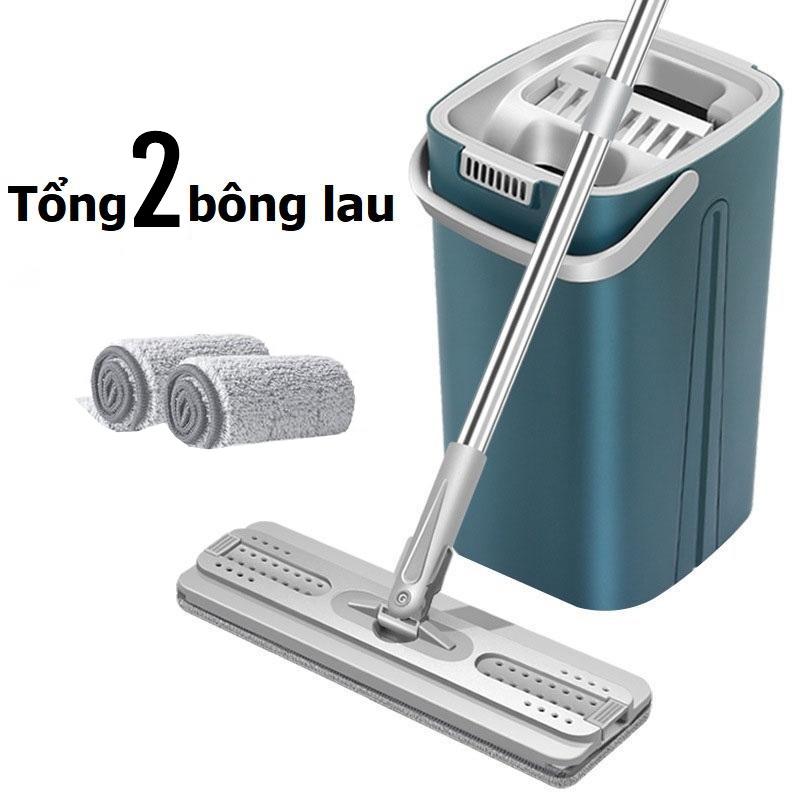  Bộ Cây Lau Nhà Tự Vắt Thông Minh kèm 2  bông lau KOME KUMALL Chổi Lau Nhà Tự Vắt Thông Minh Bộ Lau Nhà 360 Độ Cao Cấp Tiện Lợi 