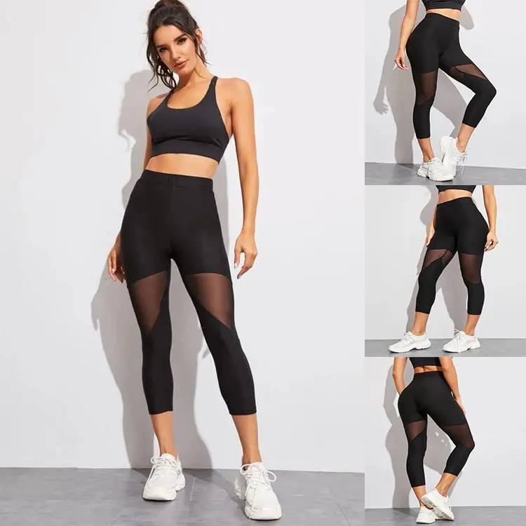 Yoga Pants Fitness Leggings Sports Elastic Breathable Female Tights Running