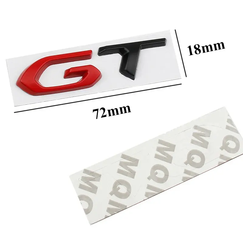 Logo Kim Loại 3d Chữ Gt Biểu Tượng Cốp Xe Ô Tô Đề Can Decal Can, Cho Peugeot 208 308 3008 207 508 5008 408 Gt Line, Phụ Kiện Nhãn Dán 1