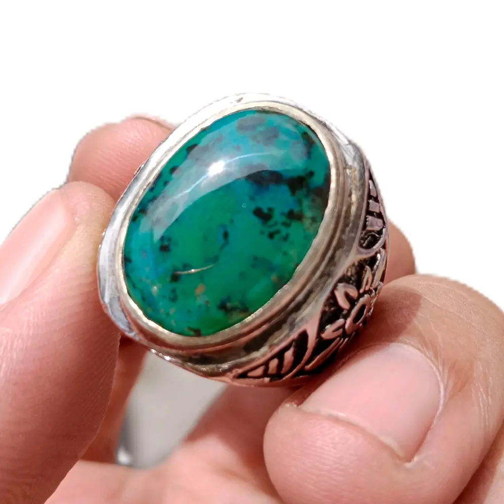 Cincin Akik Bacan Doko Totol Coklat Encer - Model Baru