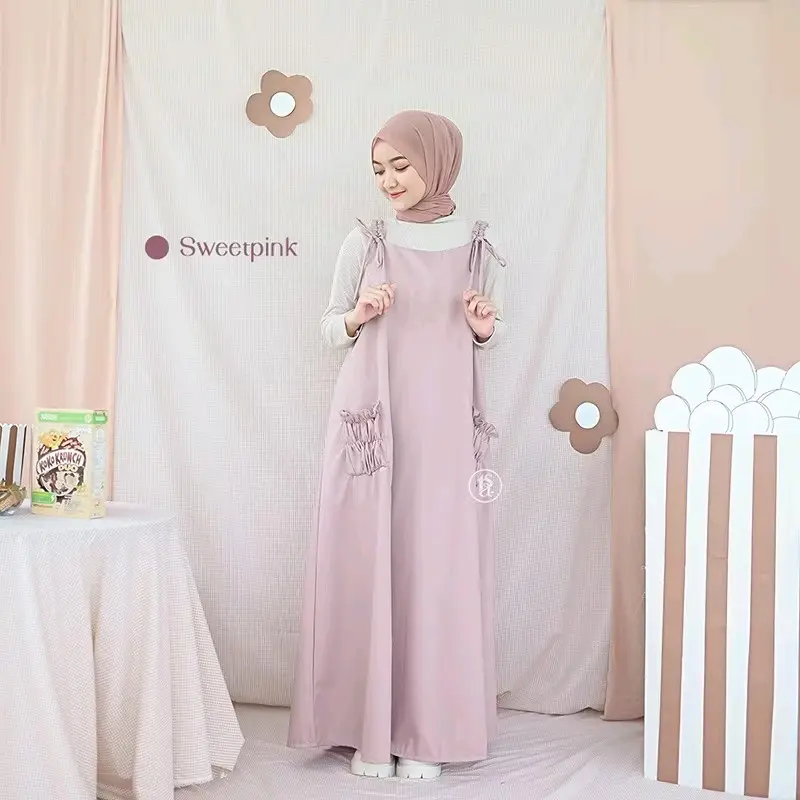 NisOutfit>> overall Keiko+untuk ootd harianmu+overall koren style+terdapat Pita dibagian talinya Wanita Katun Casual 3