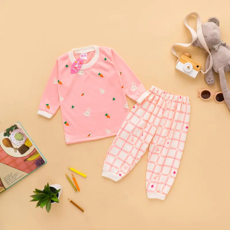 Setelan Anak & Bayi Unisex Squared Stripe Pajamas/ Baju Anak Perempuan/ Baju Bayi / Baju Anak Perempuan / Setelan Bayi Perempuan Laki Laki/ Pakaian Anak / Xiao Wei 6