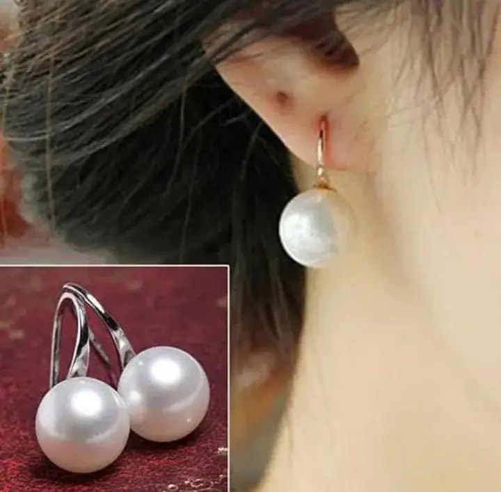 Anting Emas Putih Mutiara Wanita Dewasa Titanium Elegan Simple Anti Karat Terbaru Viral Perhiasan Perempuan Aksesoris Mewah Fashion Populer