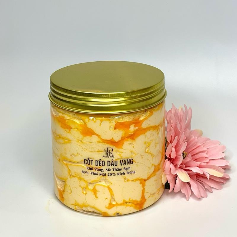 KEM CỐT DẺO DẦU VÀNG 500g ( Dành cho da vàng , thâm sạm sắc tố) Bết nhẹ , lộ vân Dưỡng Da Body