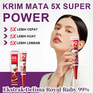 Krim Mata 99% Pomegranate Essence 5x Retinol Anti-Kerut, Cegah Penuaan, Hilangkan Bengkak Mata & Kerutan, Cerahkan Lingkaran Hitam, Kencangkan Kulit, Solusi untuk Kulit Kendur/Kerutan Halus/Bengkak Mata