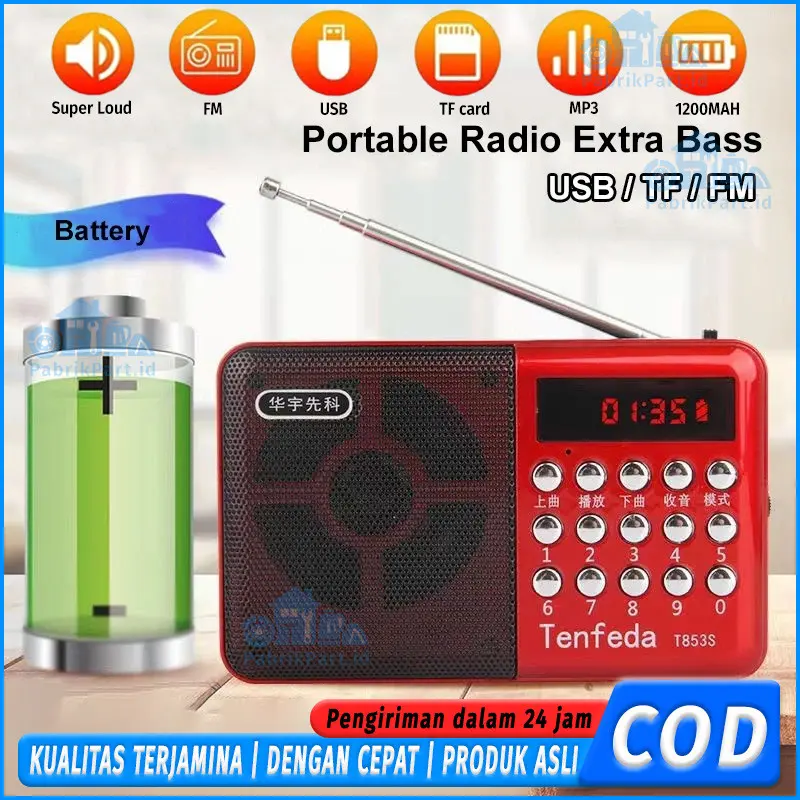 Radio Bluetooth Murottal Digital JOC – Speaker Al-Qur'an FM/SD/USB/MP3 Player, Radio Qur'an Portable Mini Termurah