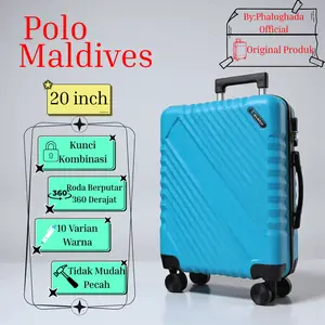 KOPER MALDIVES 805 20INCH SIZE CABIN EKSTRA PACKING BUBBLE Fiber ABS 4 Roda 360 Derajat Kunci Kombinasi 3 Angka Unisex