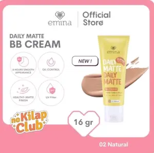 Emina Daily Matte BB Cream - Foundation Wajah Mencerahkan - Liquid, Concealer