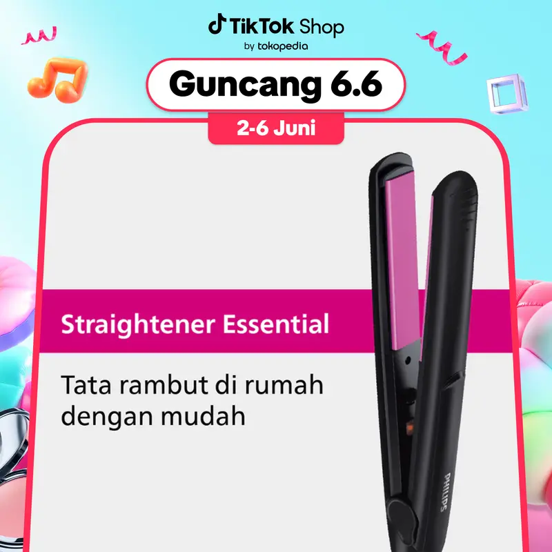 Philips | Straightener StraightCare Essential | Catokan Rambut | Rambut Lurus dengan Perlidungan Keratin Teknologi | HP8401/00 0